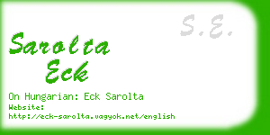 sarolta eck business card